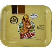 PLATEAU RAW GIRL EN METAL (  TAILLE L )