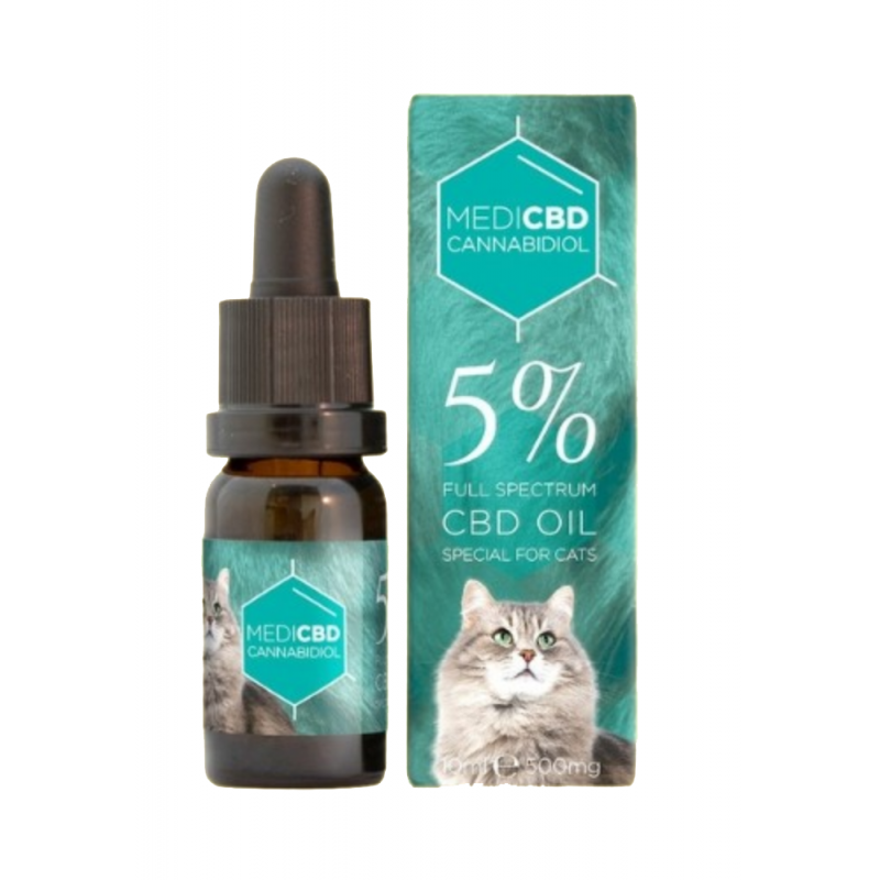 Huile de CBD pour chat 10ml - 5% - MediCBD