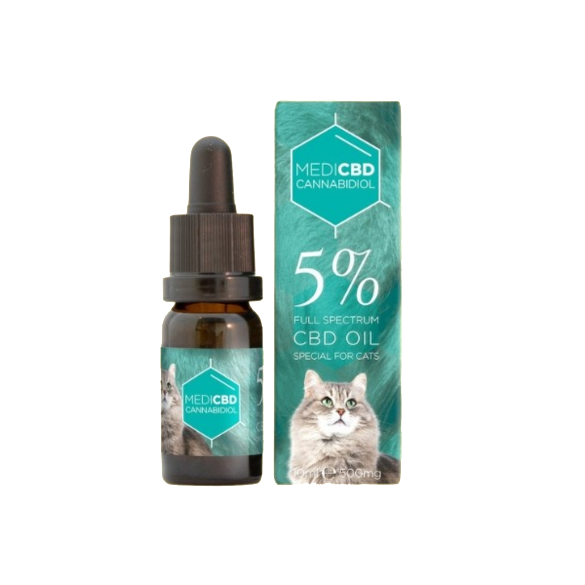 Huile de CBD pour chat 10ml - 5% - MediCBD