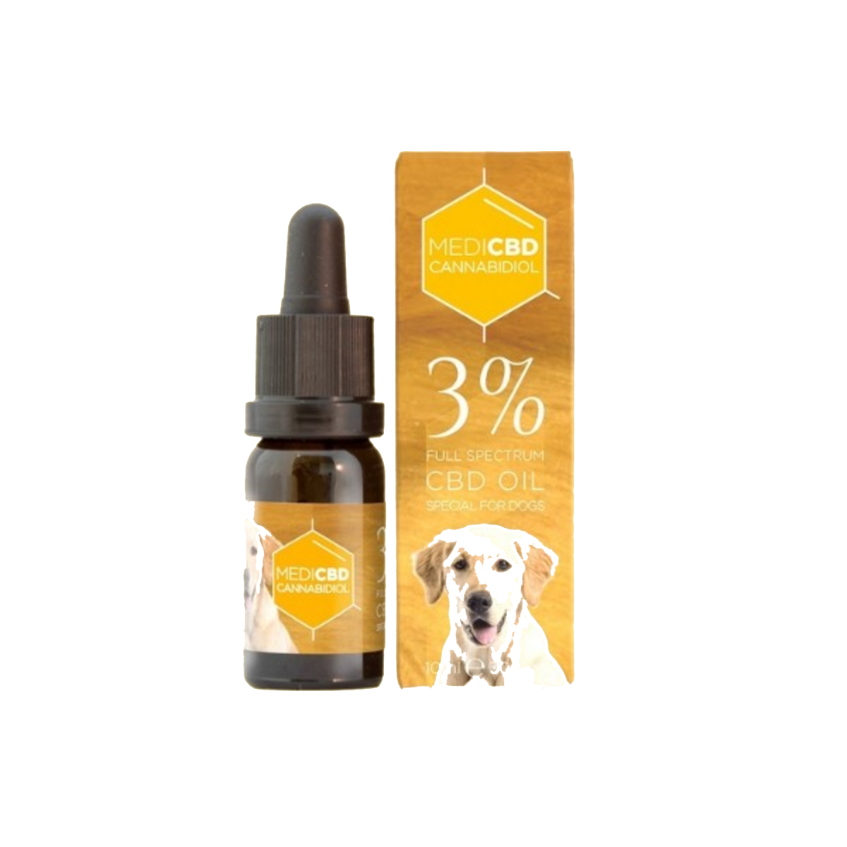 Huile de CBD pour chien 10ml - 3% - MediCBD