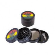 GRINDER NASS BLACK LEAF RASTA BLACK 40MM