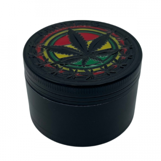 GRINDER NASS BLACK LEAF RASTA BLACK 40MM