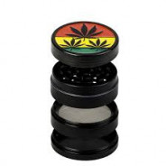 GRINDER RASTA LEAF 4 PARTIES 50MM