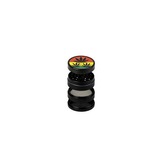 GRINDER RASTA LEAF 4 PARTIES 50MM