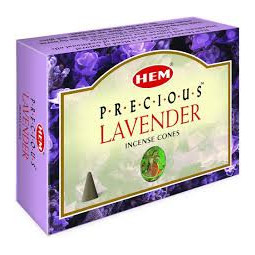 ENCENS HEM PRECIOUS LAVANDE CONES X10